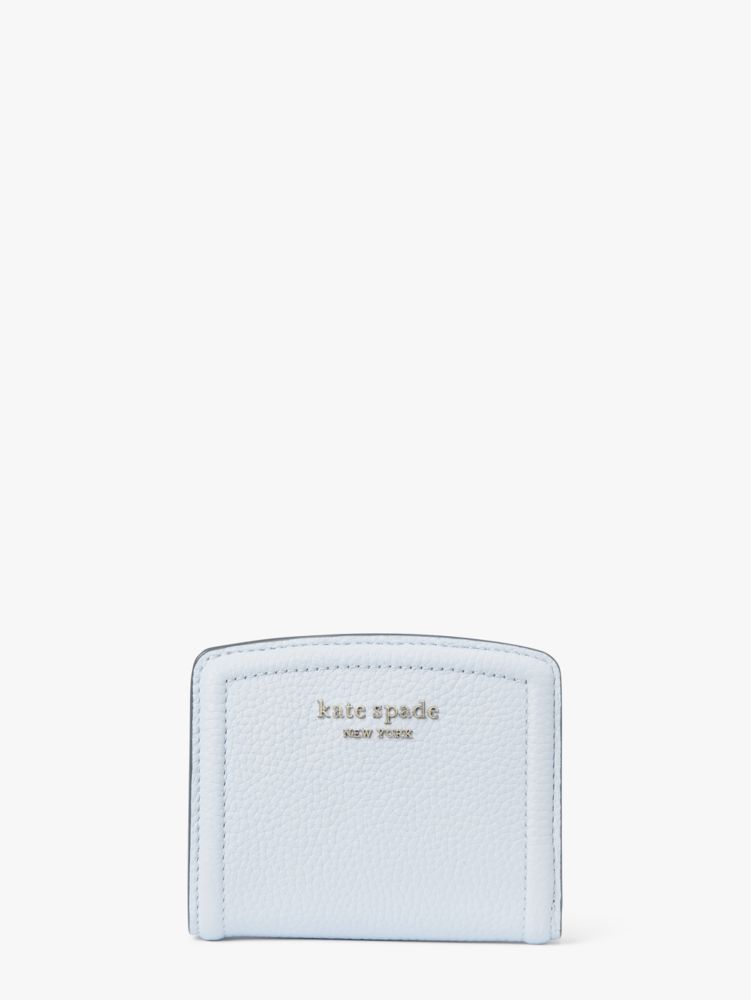 Kate Spade,ノット スモール バイフォールド ウォレット,ミニ財布,ウォーターカラーブルー