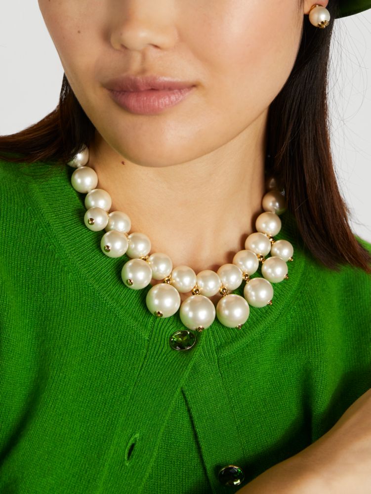 Pearls On Pearls Statement Necklace, , Product