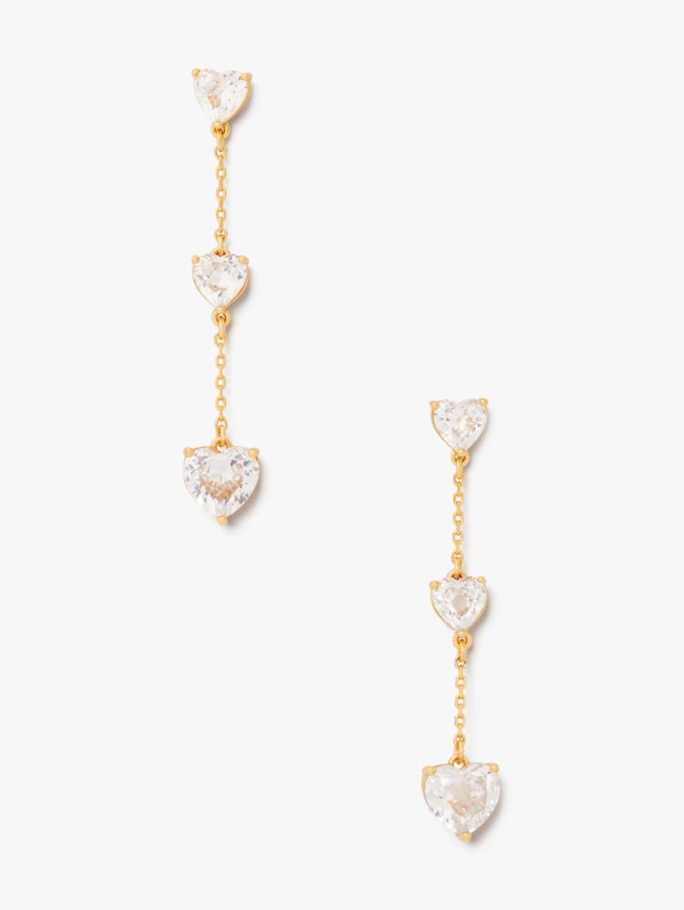 Kate Spade,My Love Linear Heart Earrings,