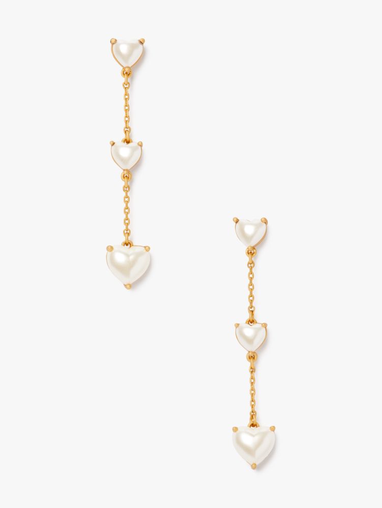 Kate Spade,My Love Linear Heart Earrings,