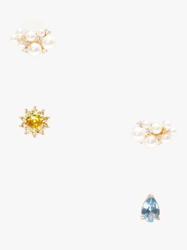 Kate Spade,Rain Or Shine Studs Set,White Multi