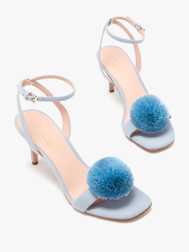 Kate Spade,Amour Pom Sandals,Evening,Celeste Blue