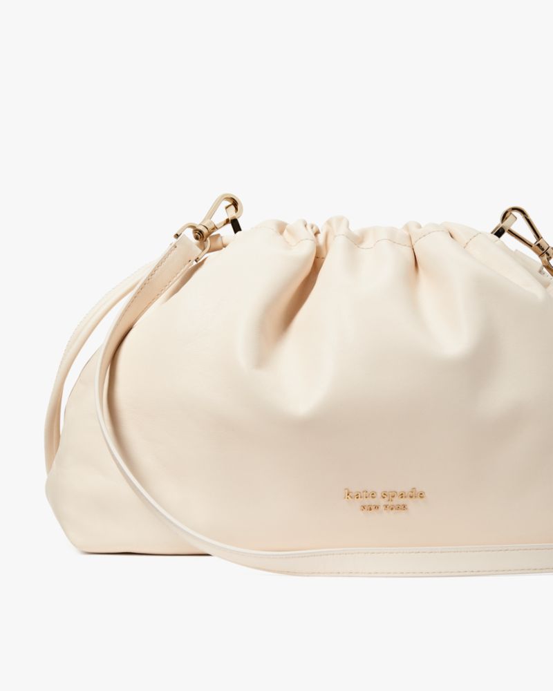 Kate Spade New York Meringue Smooth Nappa Leather Small Crossbody Parchment  One Size