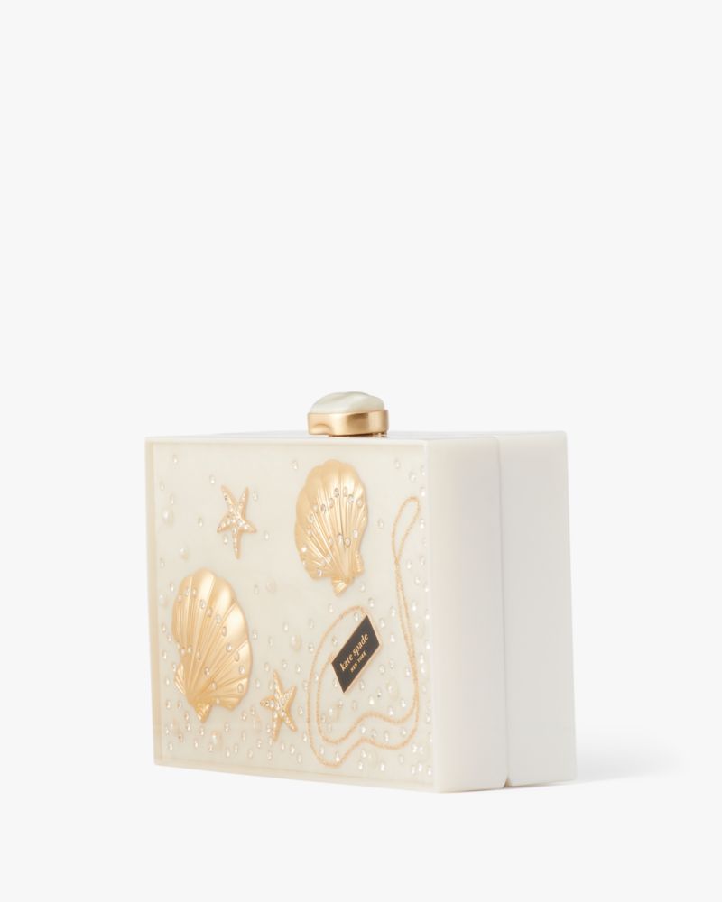 Kate Spade,What The Shell Ocean Scene Resin Frame Clutch,