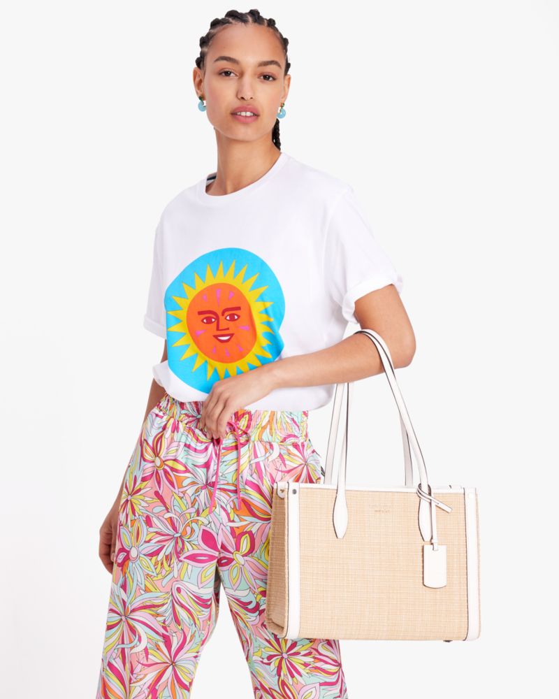 Kate Spade,Market Straw Medium Tote,Beach,