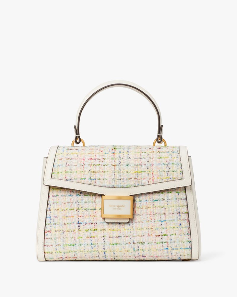 Kate Spade RETAIL Manhattan small tweed tote Parchment multi +