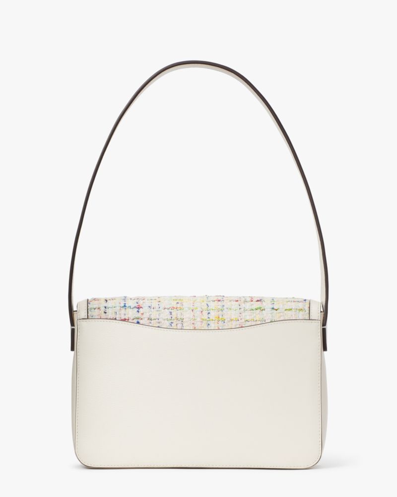 Kate Spade,Katy Tweed Medium Shoulder Bag,Cream