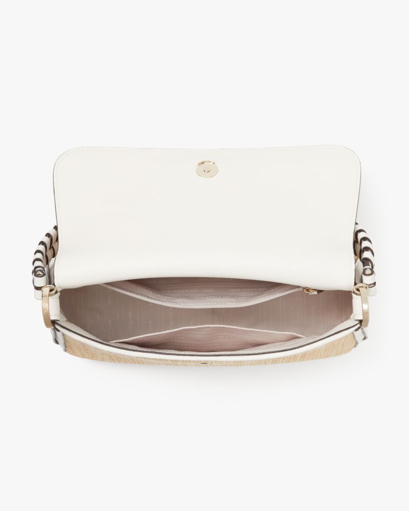 Kate Spade,Hudson Straw Medium Convertible Shoulder Bag,