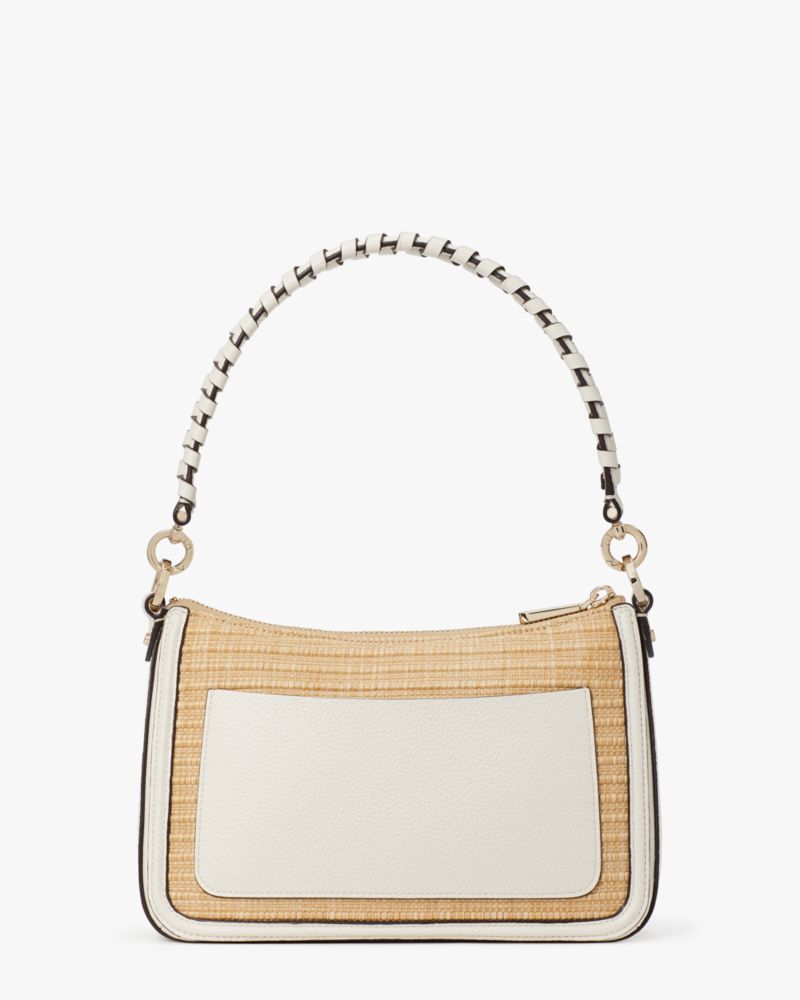 Kate Spade,Hudson Straw Medium Convertible Crossbody,