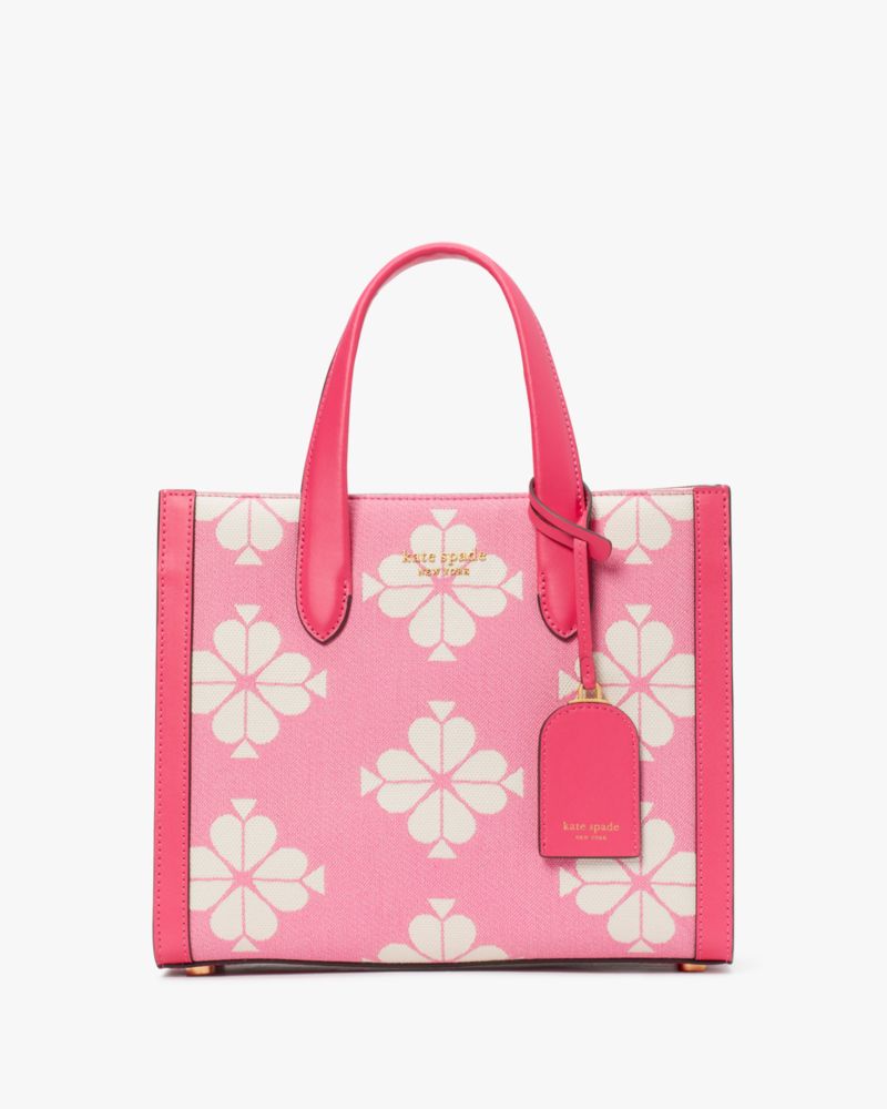 Kate Spade,スペードフラワー ツートーン キャンバス マンハッタン スモール トート,バッグ,ポンポンピンクマルチ