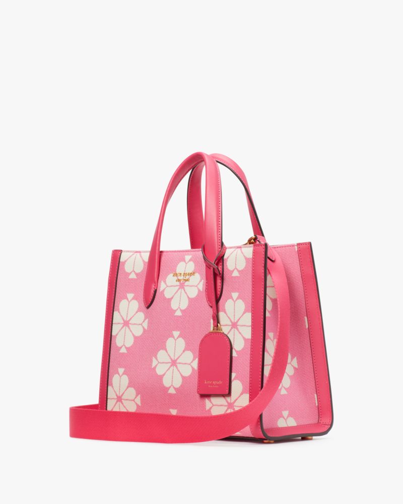 Kate Spade,スペードフラワー ツートーン キャンバス マンハッタン スモール トート,バッグ,ポンポンピンクマルチ