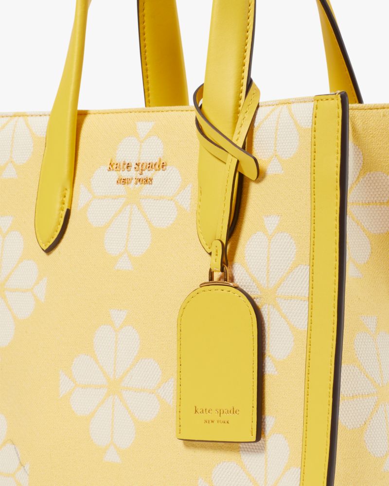 Spade Flower Two Tone Canvas Manhattan Small Tote