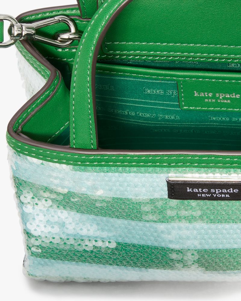 Kate Spade Small Sam Icon Convertible Recycled Nylon Tote in Green