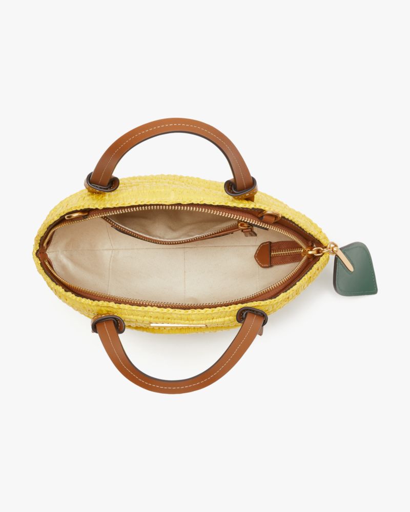 Kate Spade Lemon Drop Straw Crossbody Bag