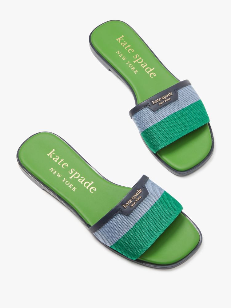 Kate Spade,Flash Slide Sandals,Casual,Green Blue