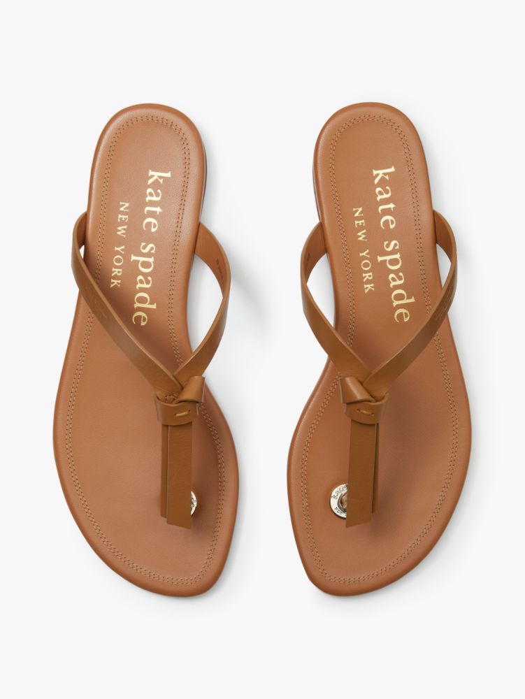 Kate spade cabana leather flip online flops