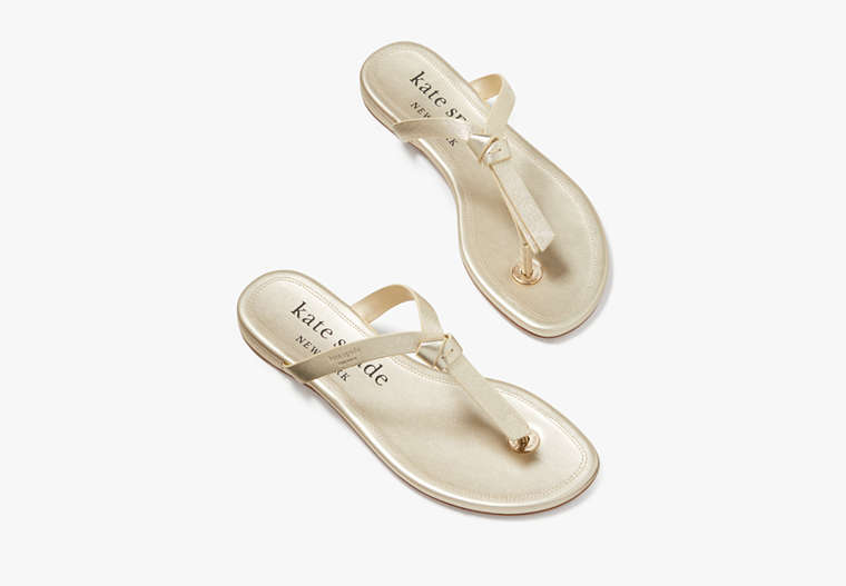 Kate Spade,Knott Slide Sandals,Casual,Pale Gold image number 0