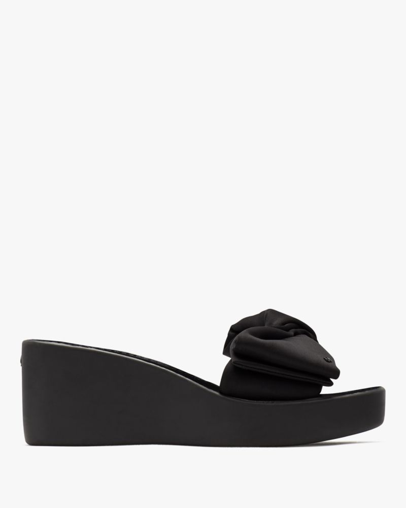 Kate Spade,Bikini Platform Wedges,Casual,Black