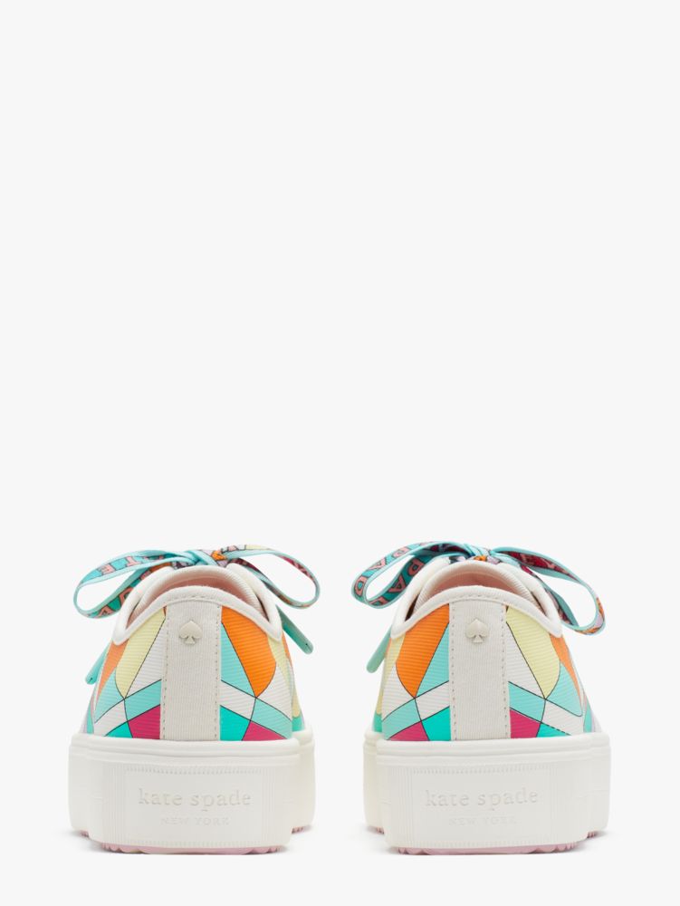 Kate Spade,Serve Sneakers,Cotton,Rubber,Casual,Pull Tab,Casual,Multi Color