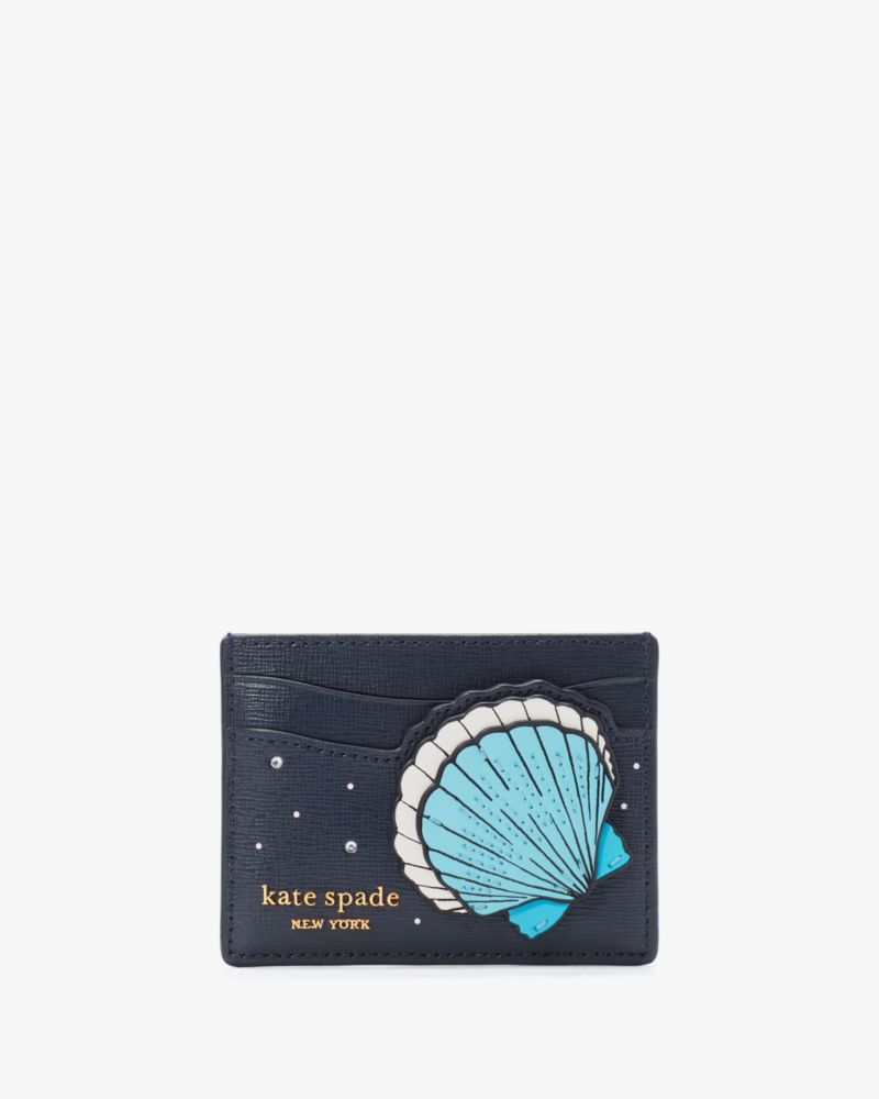 Kate Spade,What The Shell Embellished Cardholder,Blazer Blue Multi