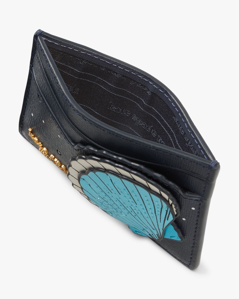 Kate Spade,What The Shell Embellished Cardholder,Blazer Blue Multi