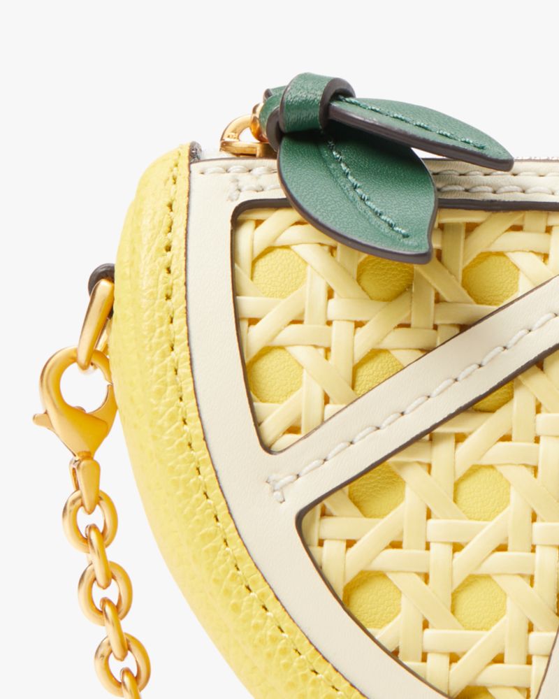 kate spade new york lemon drop rattan crossbody bag