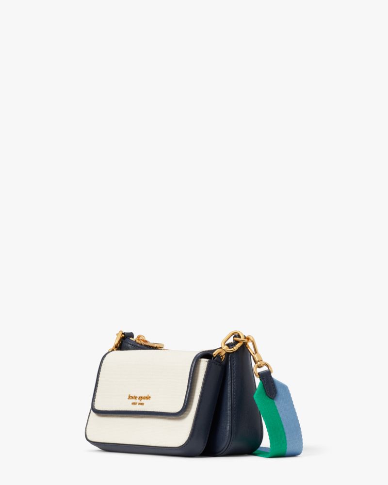 Kate Spade Black/White Coated Canvas Crossbody Bag Kate Spade