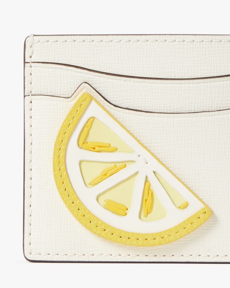 Lemon Drop Appliqué Cardholder