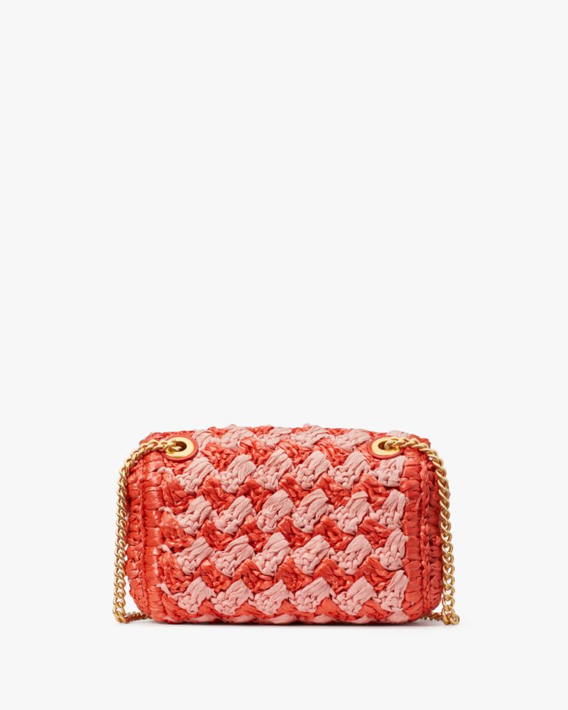 Kate Spade,エブリン ストライプ クロシェ ラフィア スモール ショルダー クロスボディ,全てのアウトレット,レディバグマルチ