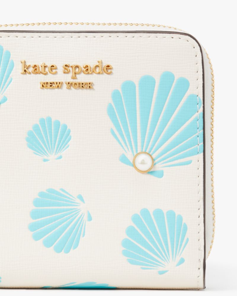 Kate Spade,モーガン シーシェル エンボス スモール コンパクト ウォレット,財布小物,クリームマルチ