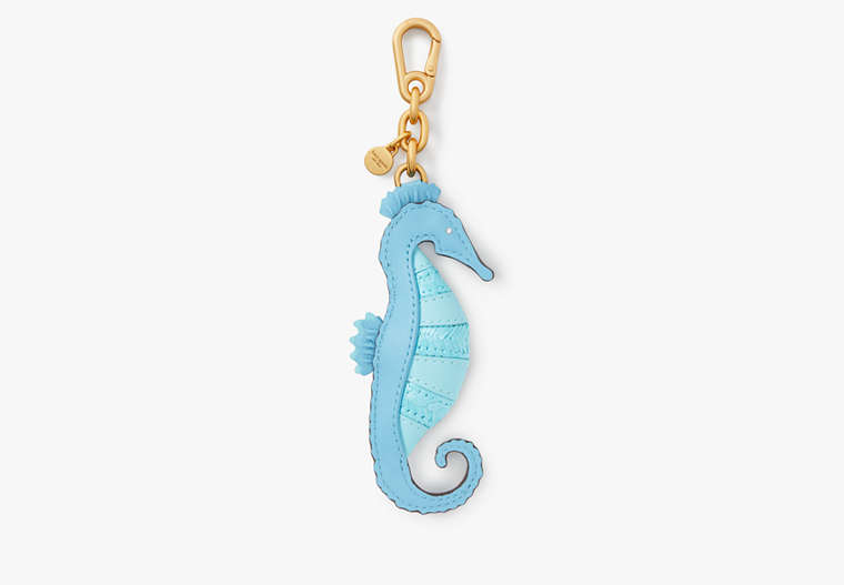Kate Spade,What The Shell Embroidered Seahorse Bag Charm,Blazer Blue Multi