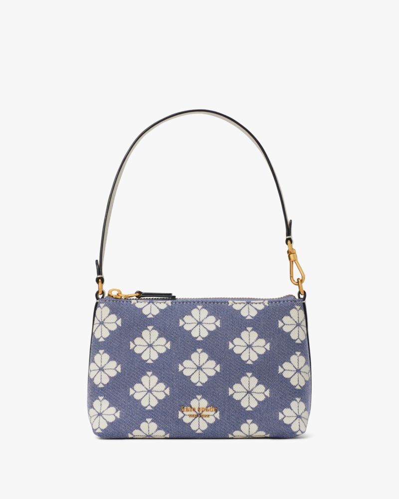 Kate Spade,Spade Flower Two-tone Canvas East West Pochette,