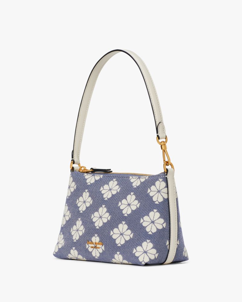 Kate Spade,Spade Flower Two-tone Canvas East West Pochette,