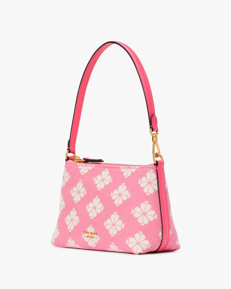 Kate Spade,Spade Flower Two-tone Canvas East West Pochette,