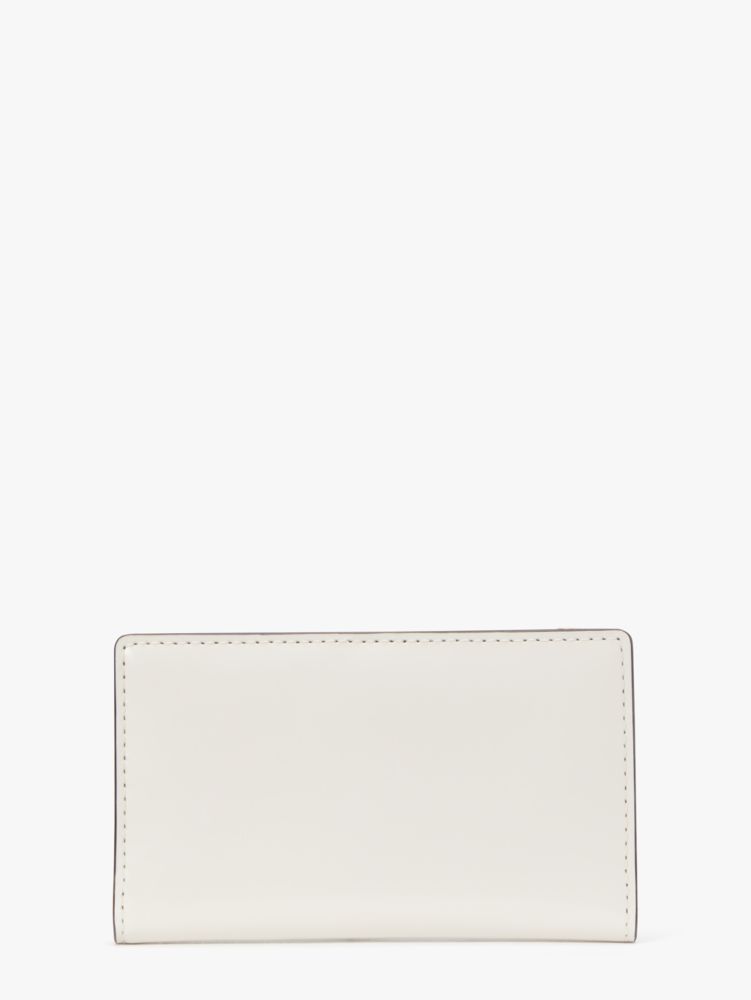 Kate Spade,Evil Eye Small Slim Bifold Wallet,Parchment