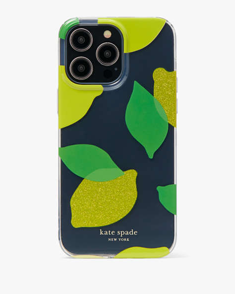 Kate Spade,Lemon Drop iPhone 14 Pro Max Case,Clear Multi