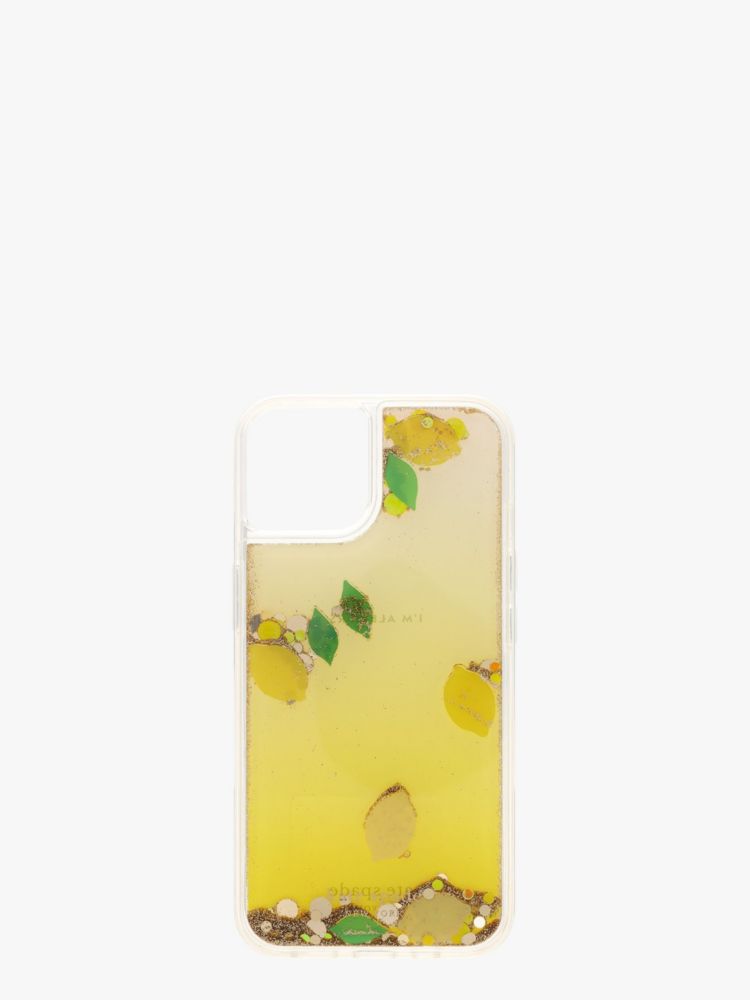 Lemon Drop Liquid Glitter iPhone 14 Case, , Product