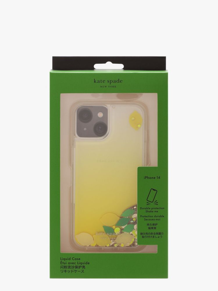 Lemon Drop Liquid Glitter iPhone 14 Case, , Product