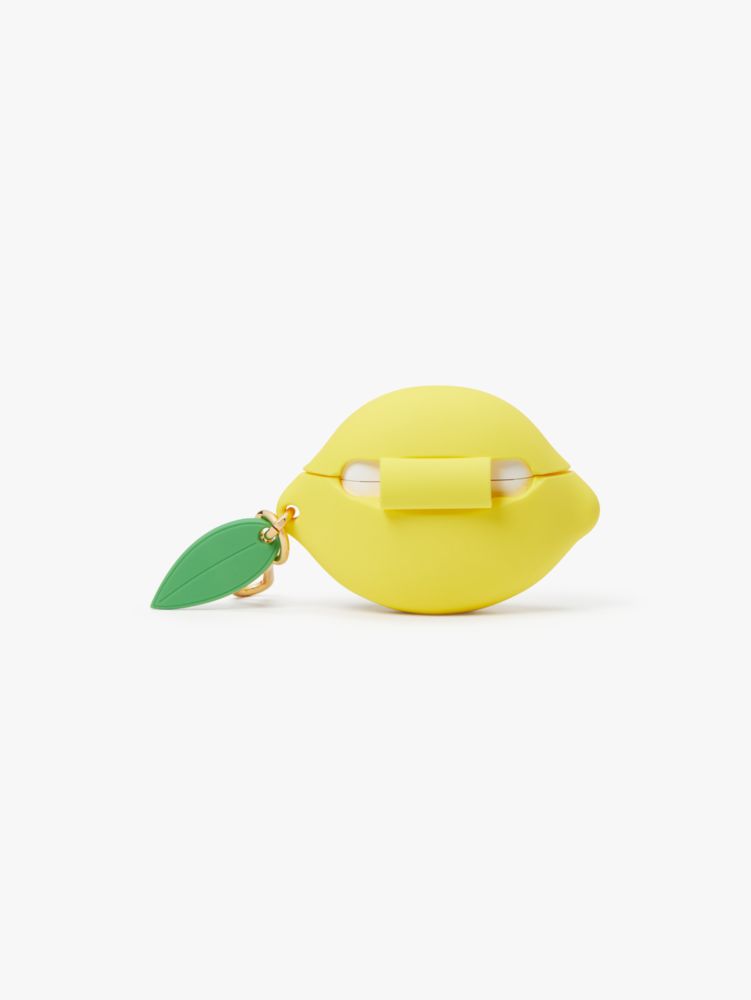 Kate Spade,Lemon Drop Silicone Airpods Case,Dandelion Yellow Multi