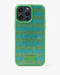 Kate Spade,Seaside Striped Sequin iPhone 14 Pro Max Case,