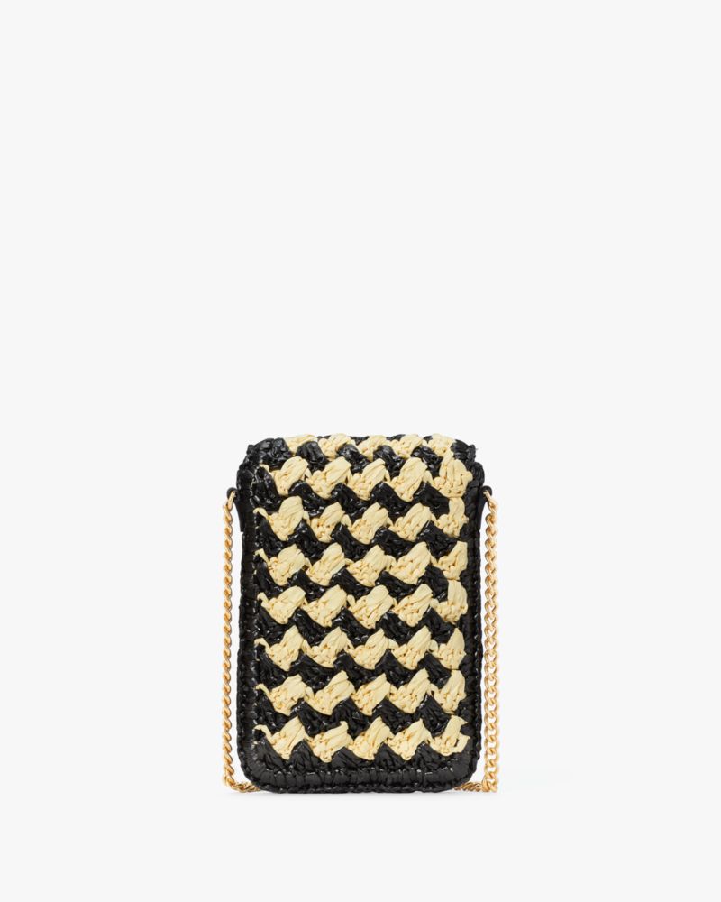 Kate Spade,ステフィー ストライプ クロシェ ラフィア ノース サウス フォン クロスボディ,全てのアウトレット,