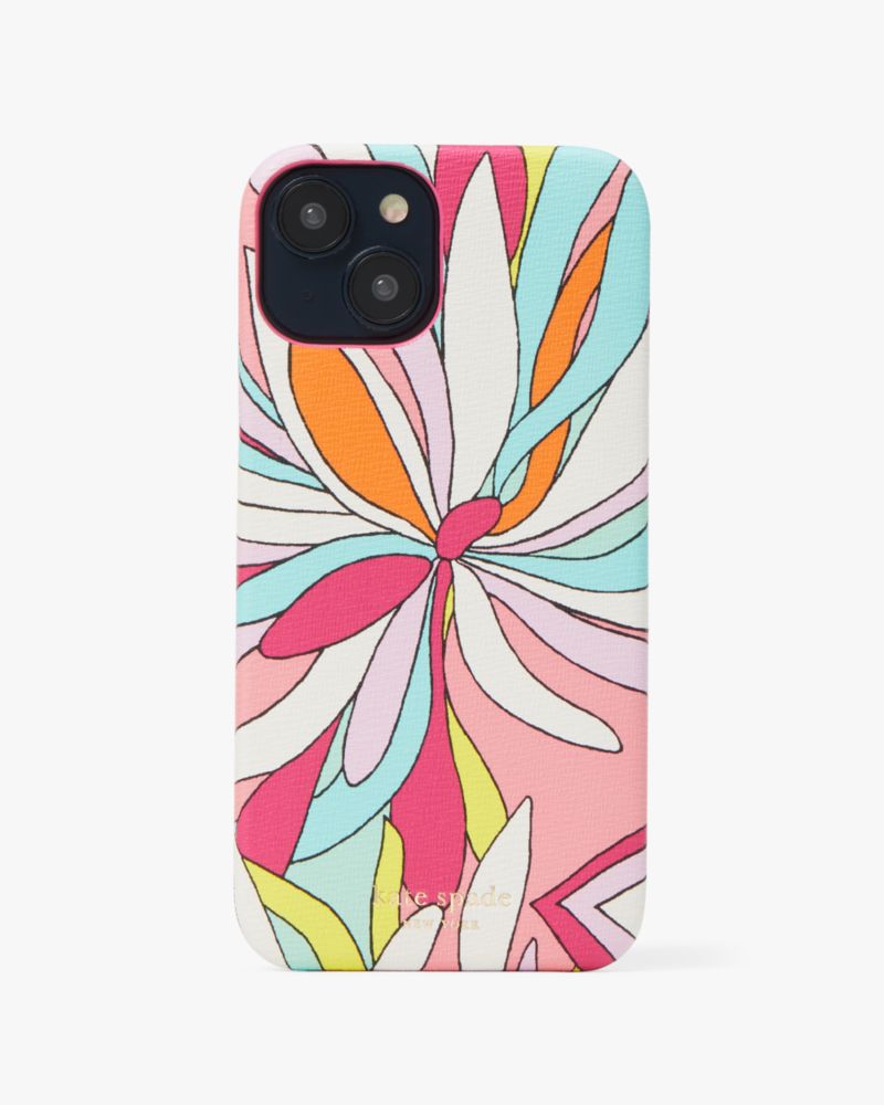 Kate Spade,Sea Anemone Saffiano Leather iPhone 14 Case,