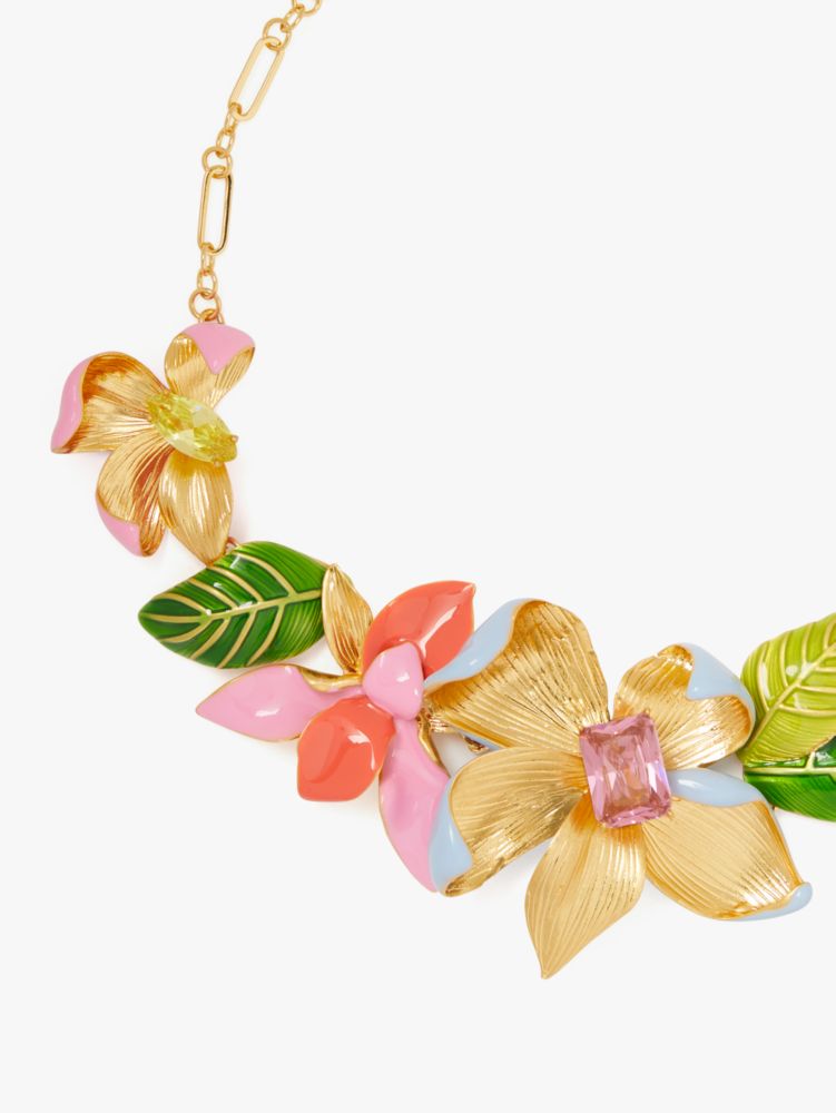 Kate spade crystal hot sale flower necklace