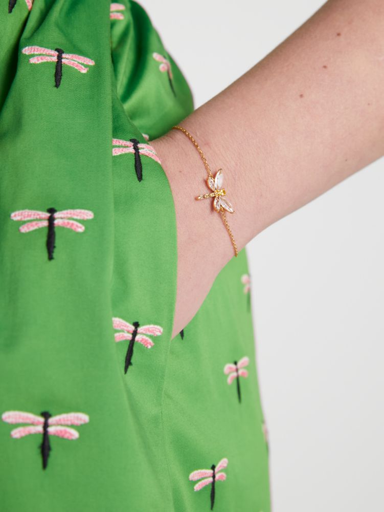 Kate Spade,Greenhouse Dragonfly Bracelet,Neutral Multi