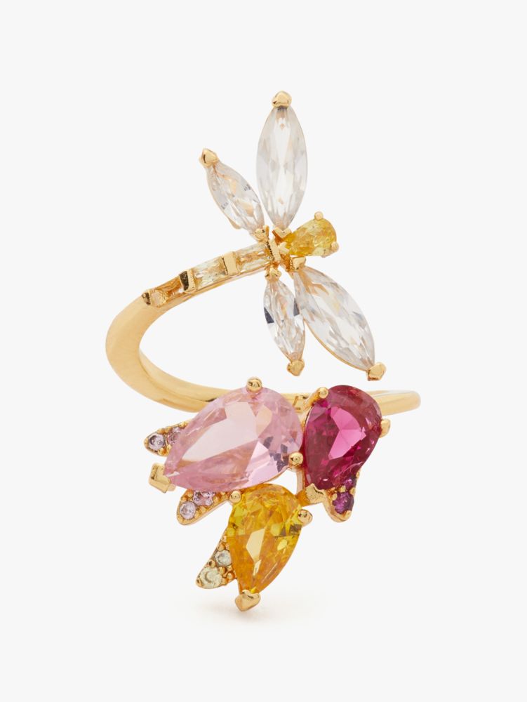 Kate Spade,Greenhouse Floral Wrap Ring,Multi