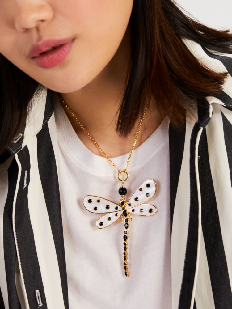 Kate Spade,Dazzling Dragonfly Statement Pendant,Mother Of Pearl