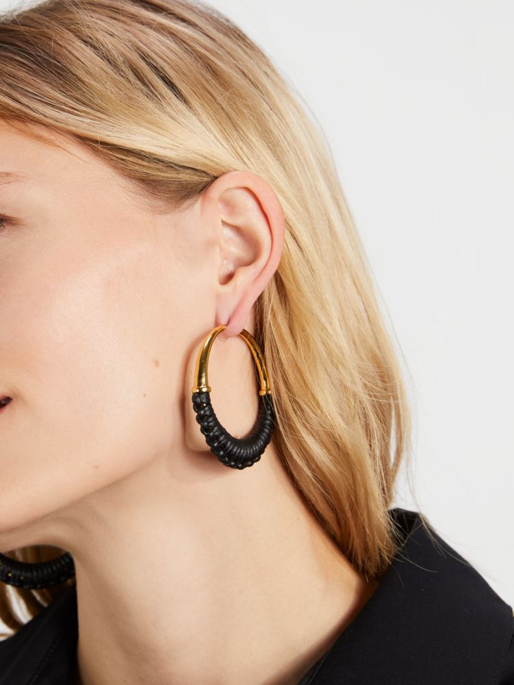 Kate spade gold hot sale hoop earrings