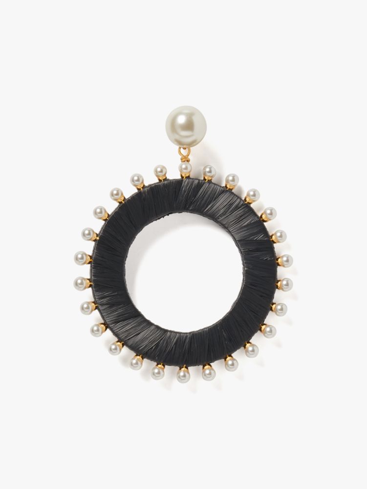 Francesca Raffia Drop Hoops