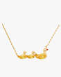 Kate Spade,Love You, Mom Ducks In A Row Pendant,Yellow Gold