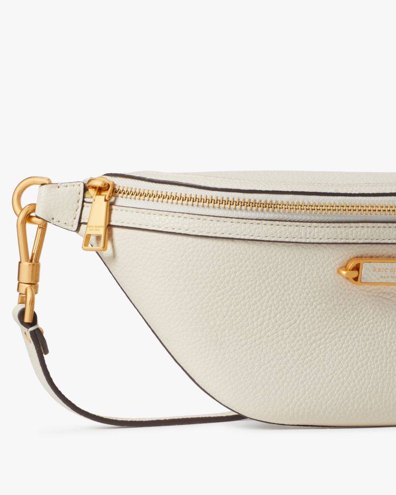 Kate Spade Gramercy Pebbled Leather Medium Belt Bag in White